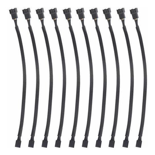 Wgcd 10 Pcs 12 4 Pin Pwm Ventilador Extension Cable De Alime