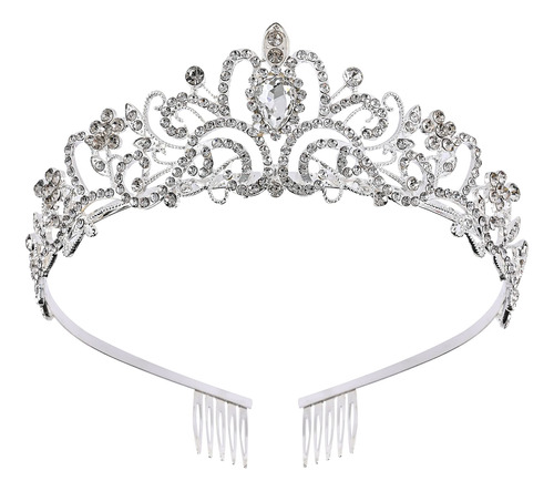 Corona De Princesa Para Mujer, Tiaras De Reina De Cristal Pa