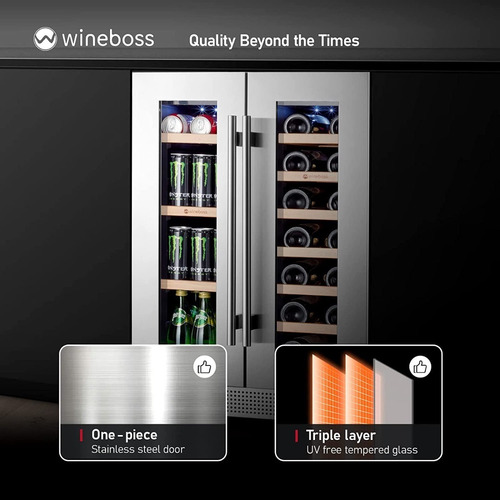Refrigerador De Vino Y Bebidas Bodega 18 Botellas Y 57 Latas