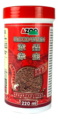 Azoo Blood Worm Larva Mosquito Liofilizada 20g 220ml Acuario