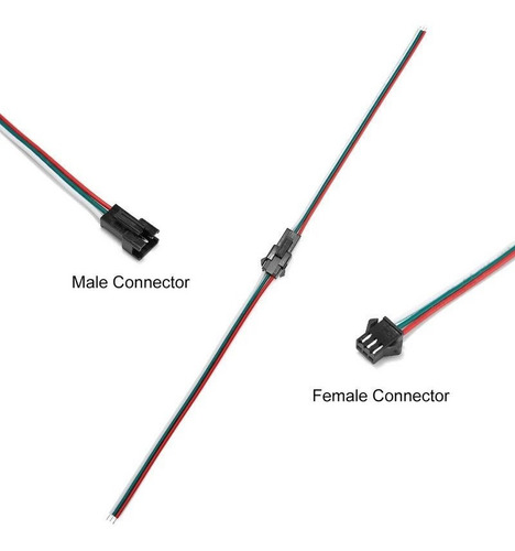 Imagem 4 de 5 de 2 Pares Conector Engate Rápido 3 Pinos 3 Fios Macho E Femea
