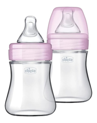 Tetero Chicco Duo Hibrido Balance Perfecto 5 Oz  X 2 Rosa