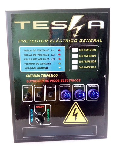 Protector Electrico General Tesla Trifasico 200 Amp Por Fase