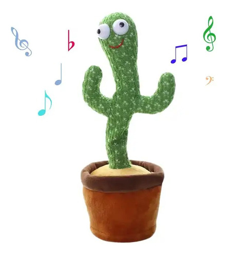 Juguete De Cactus Bailar Iluminoso Cantar Voz Repetir Tiktok