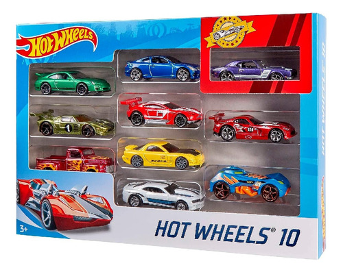Pack X 10 Autos Hot Wheels Surtidos Juguete Nene Mattel