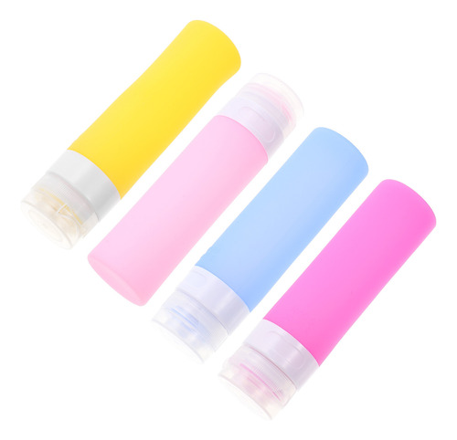 1 Juego De Botellas De Silicona Empacado Vacy Lotion Squeeze