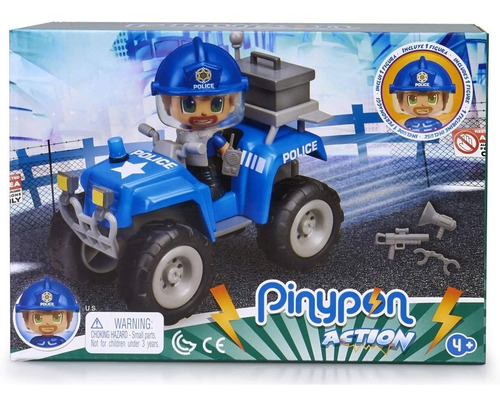 Pinypon Action Muñeco Cuatriciclo De Policía 