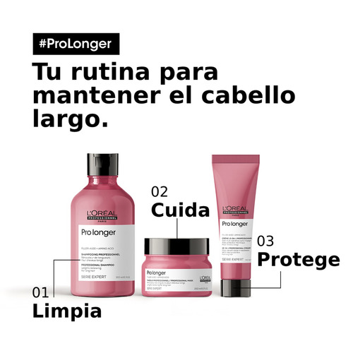 Imagen 8 de 12 de Set Pro Longer Pro Longer Shampoo + Máscara L'oréal Pro
