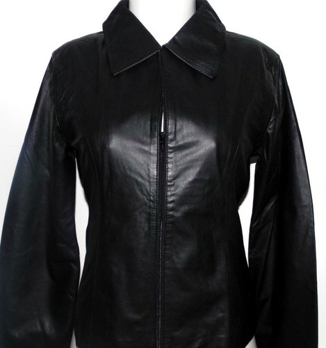 jaqueta de couro feminina preta mercado livre