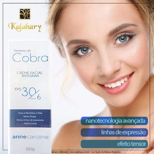 Imagem 2 de 4 de Creme Anti Age Veneno De Cobra 50g Kalahary