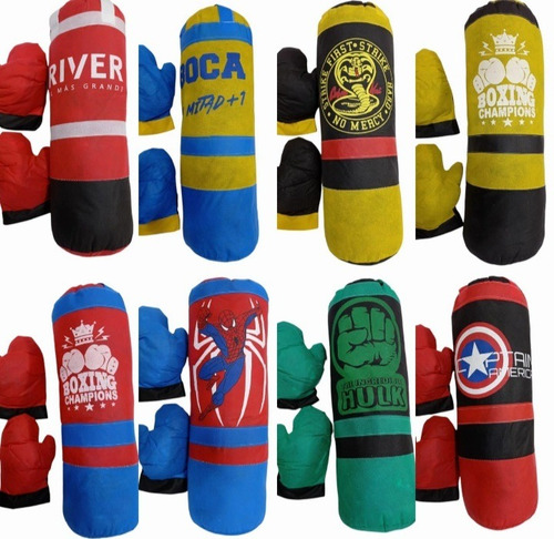 Set Completo Bolsa De Boxeo Infantil Con Guantes Juguete