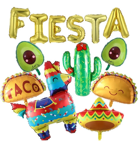 Set De Globos Decoracion Fiesta Mexicana