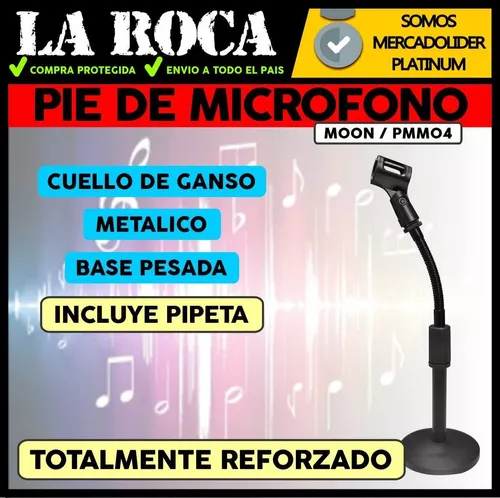 Pie De Microfono De Escritorio Regulable Base Pesada - Cuota