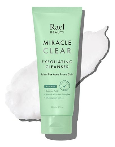 Tóner Clarificante Rael Face Wash, Limpiador Exfoliante Mira