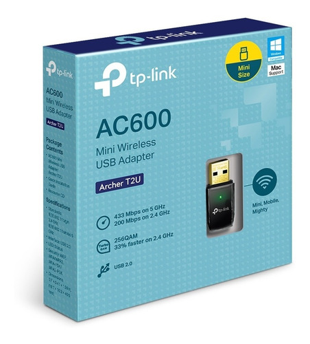 Adaptador Inalámbrico Usb Doble Banda Ac600 Archer T2u 