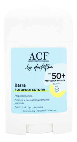 Imagen 4 de 4 de Acf By Dadatina Barra Fotoprotectora Fps 50 Protector Solar