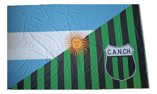 Bandera Mitad Argentina Mitad Equipo 1,48 X 0,9