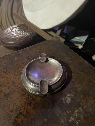 Antiguo Cenicero En Plata 925 (Usado)