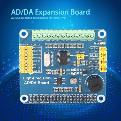 Tarjeta Expansion Ad/da De Precision Para Raspberry Pi 11010