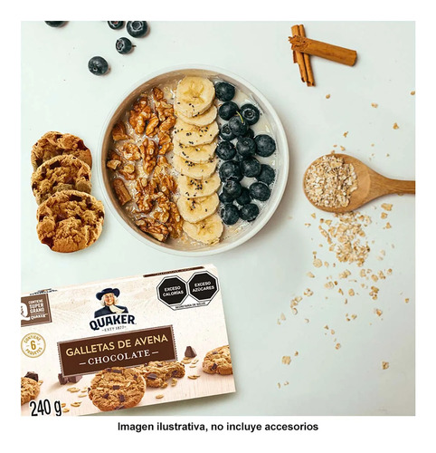 Galletas Quaker Avena Chocolate Paquete C/3 Cajas
