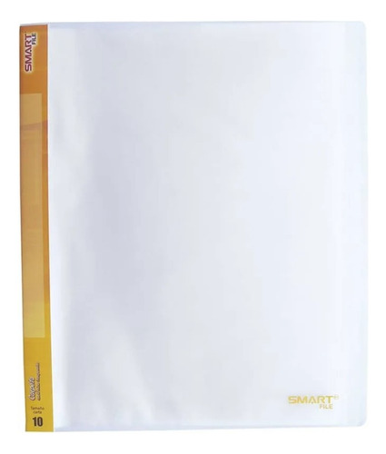 Carpeta De Plastico Smart Escolar Tamaño Carta 10 Micas Color Blanco
