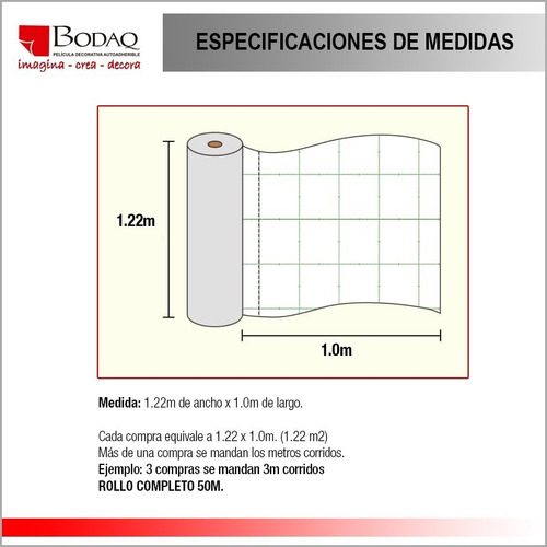 Imagen 3 de 7 de Vinil Decorativo Bodaq Adhesivo 1 X 1.22 M Muebles O Muro