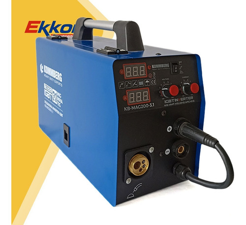 Imagen 6 de 10 de Soldadora Mig Flux 160 A Kommberg 3 En 1 Tig Mma Gas/no Gas