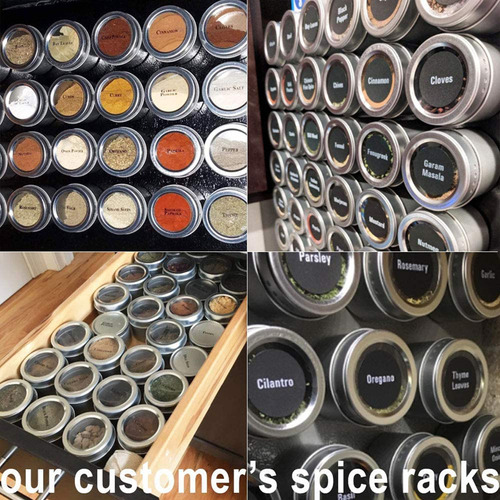 12 Latas Magnéticas For Especias Con Tapas For Tamizar Y V