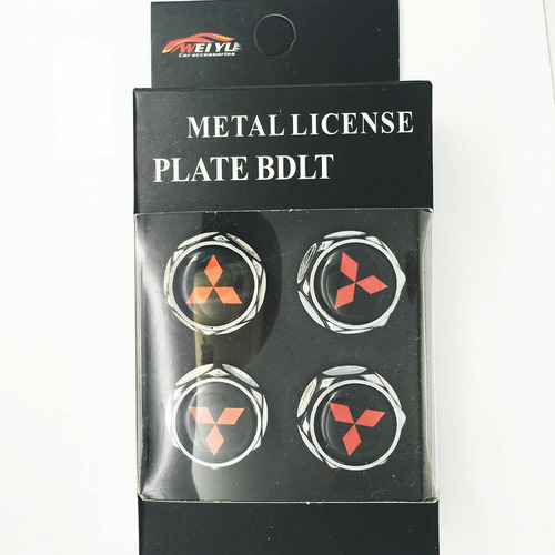 Logo Emblem Metal License Plate Frame Bolt Screw Set Usa Mml