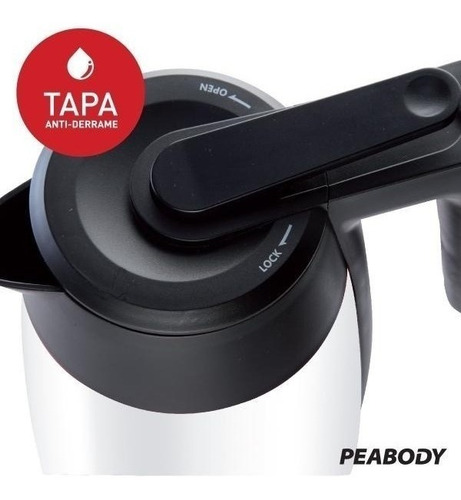 Imagen 4 de 7 de Jarra Eléctrica Termo Corte Mate 1.7 Lt Peabody Pe-vk17