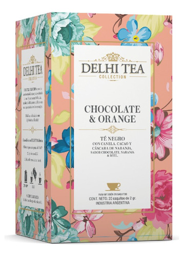 Imagen 1 de 1 de Te Delhi Tea Collection Chocolate & Orange X 20 Saquitos