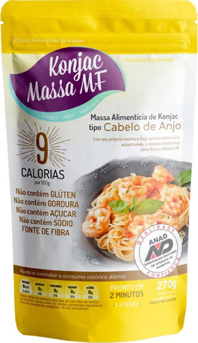 Massa Konjac Cabelo De Anjo 270g - Baixo Carboidrato