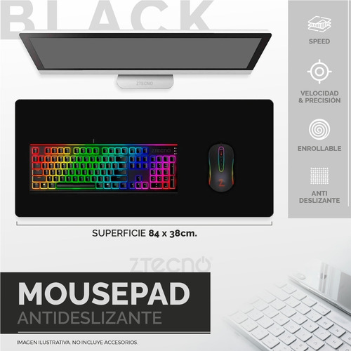 Imagen 5 de 6 de Pad Grande Xl 84x38cm Gamer Oficina Mouse Y Teclado Pc