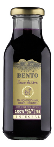 Suco de uva tinto  Casa de Bento sem glúten 295 ml 