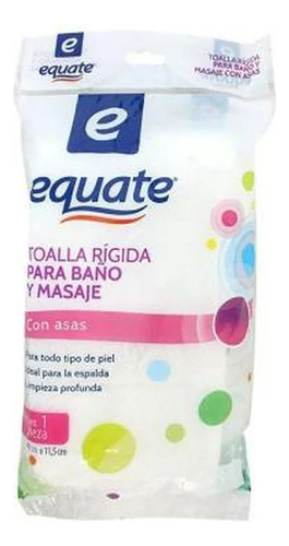 2 Pza Toalla Rígida Equate Para Baño Y Masaje Con Asas 1 Pza