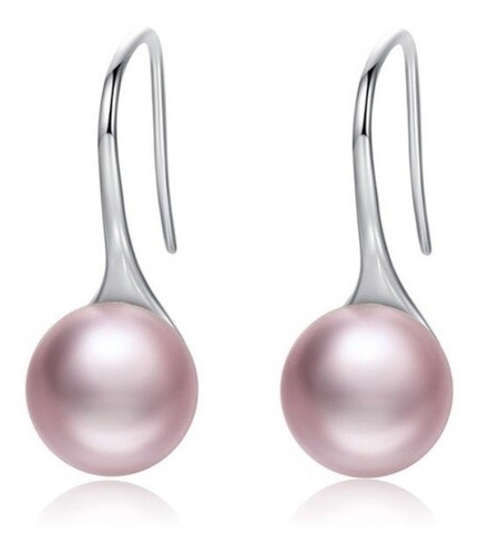 Aretes Para Dama Mujer Perla Fabricados En Plata