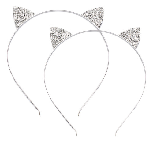 2 Diademas De Cristal Con Forma De Orejas De Gato, Accesorio