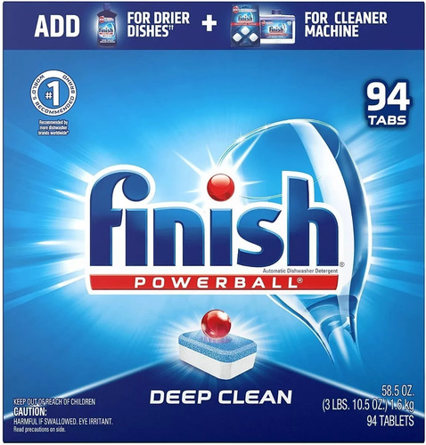 Detergente para lavavajillas Finish Powerball Deep Clean con 94 tabletas