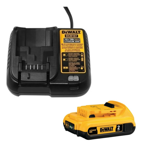 Cargador Dewalt 20v + 1 Batería Dewalt 2.0ah Litio 20v