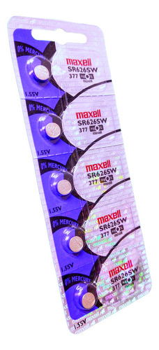 1 Pack Sr626sw 1.5v 377 Maxell 5pzs