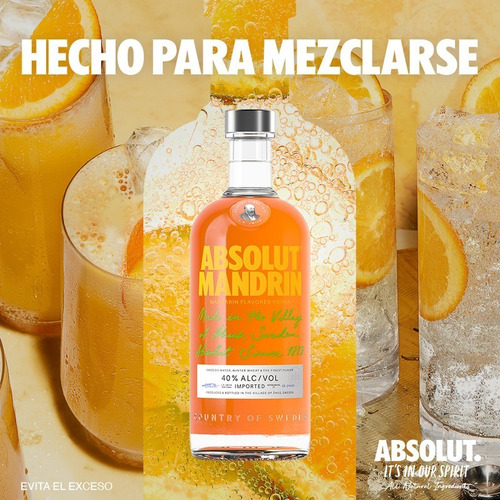 Vodka Absolut Mandarin 750ml