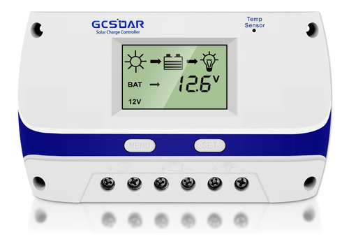 Gcsoar Controlador Carga Solar 60 Amperio Regulador Pwm 12 V
