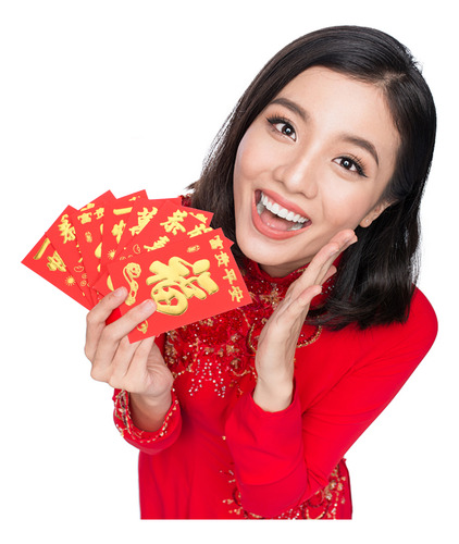 Cartera Con Sobre Rojo De Año Nuevo De Hong, 160 Unidades