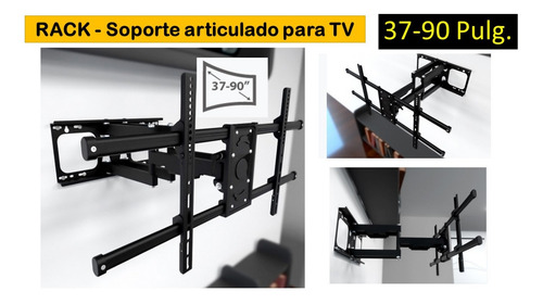 Imagen 5 de 7 de Soporte De Tv Led Lcd Curvo Klip Kpm-955 37-90'' Con Giro