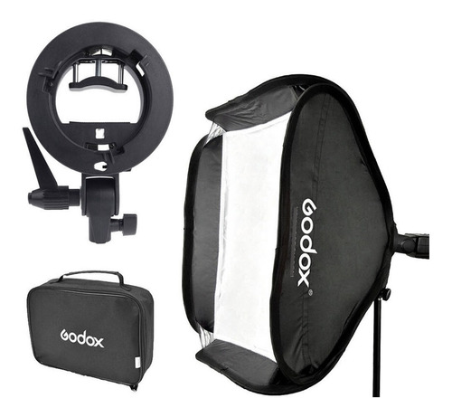 Softbox Godox 60x60 Cm Montura Bowens Tipo S Para Flash