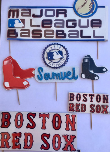 Toppers Diseños Béisbol Para Tortas Y Cupcake Pack De 6