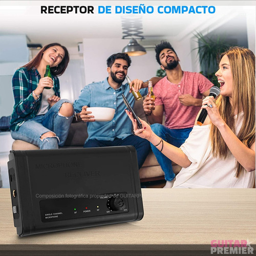 Microfono Inalambrico Uhf Profesional Receptor Fuente Envio