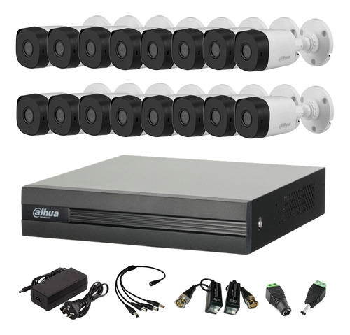 Kit Seguridad Dvr 16 Ch + 16 Cámaras Bullet Exterior Full Hd