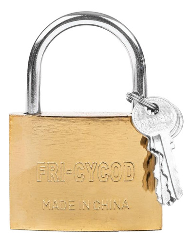Candado Dorado 75mm Para Cofres Locker Valijas 3 Llaves Dorado