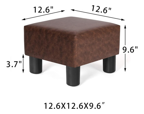 Joveco Small Foot Turkoman Otoman, Faux Leather Square-foot